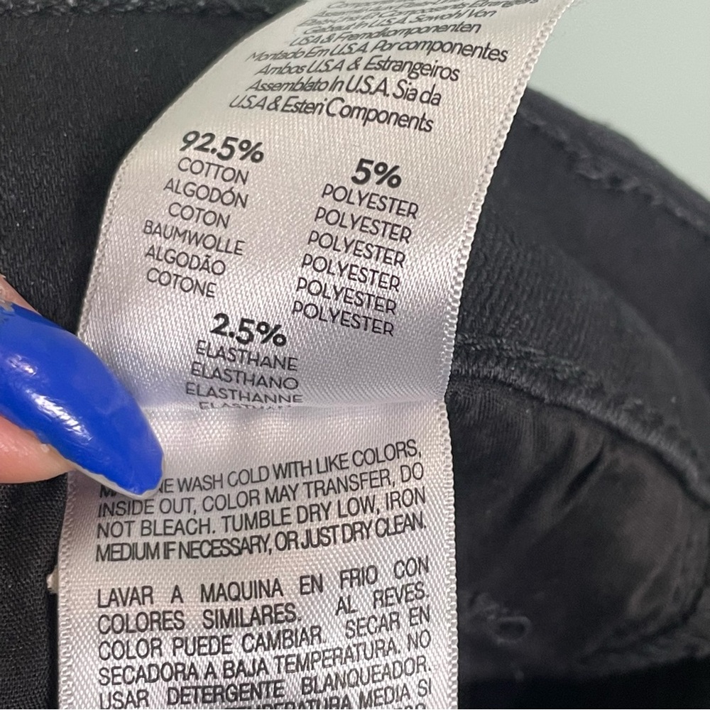 MOTHER The Hustler Ankle Fray Not Guilty Black Size 27 Straight - Picture 14 of 14
